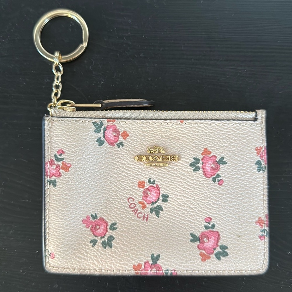 Coach floral keychain wrislet